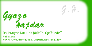 gyozo hajdar business card